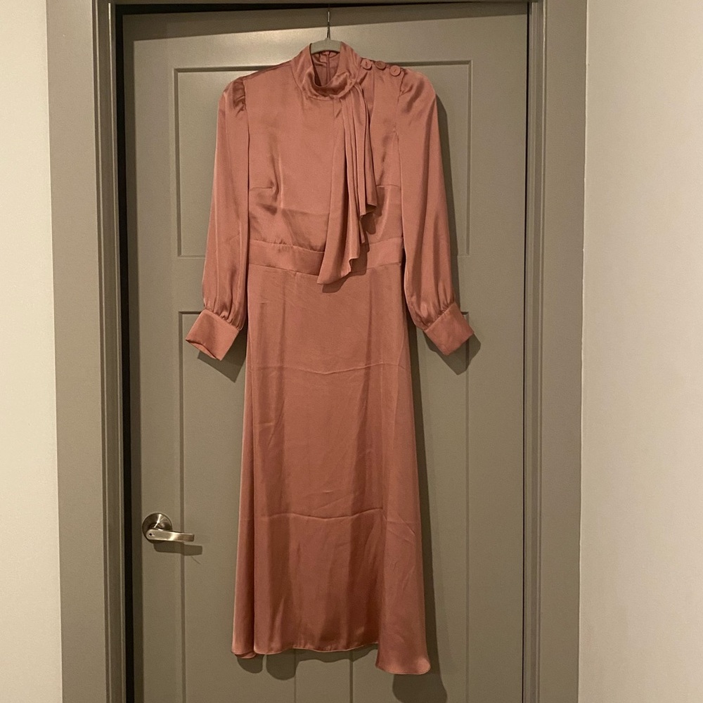 Pink Silk Alexia Admor Midi Dress NWT